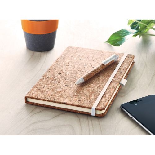 Cork notebook with pen - Image 6